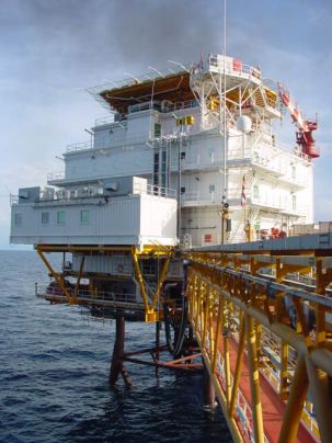 An offshore Living Quarters Platform